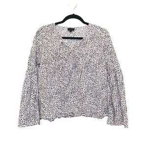 Cheetah bell sleeve shirt